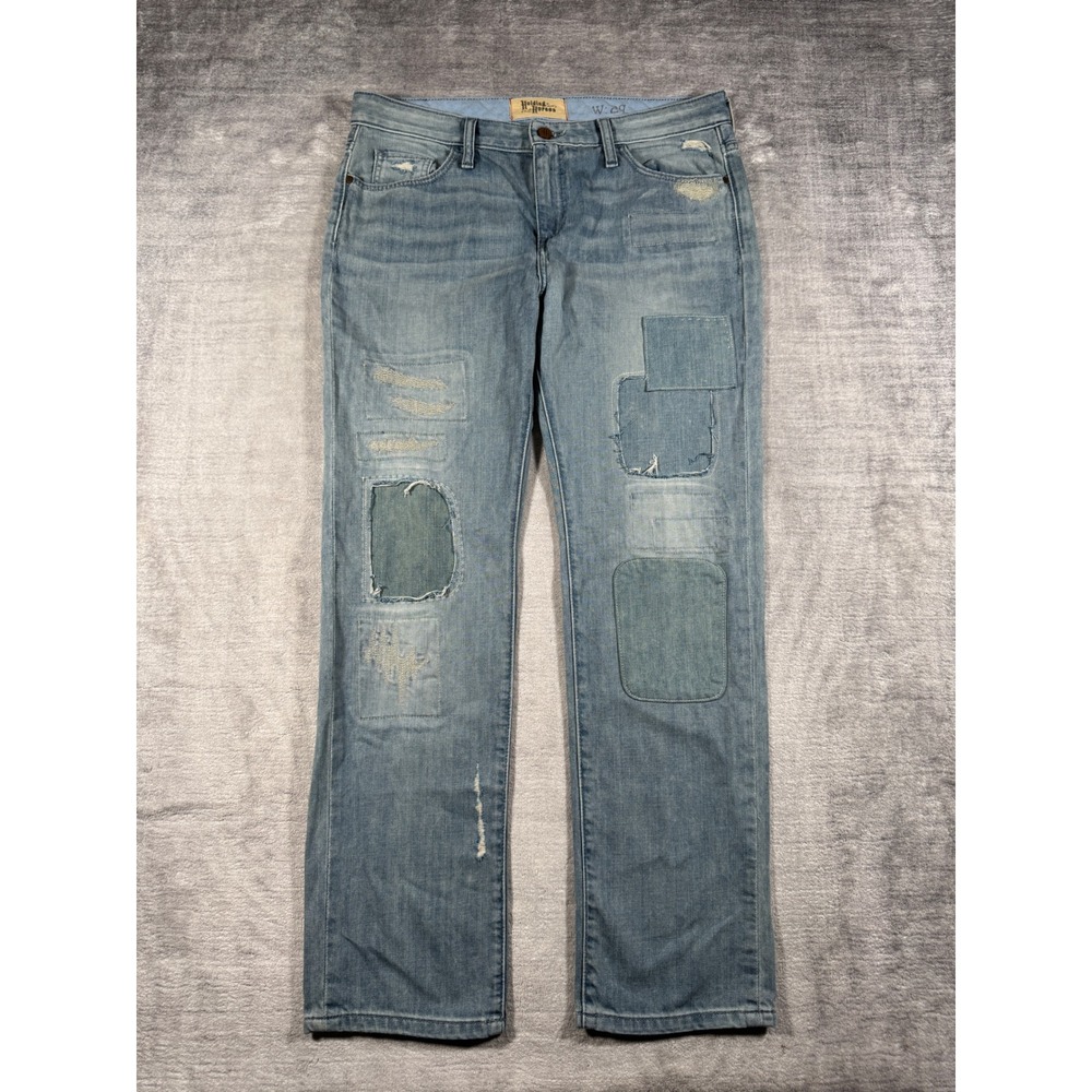 Holding Horses Jeans Womans 29 Blue Denim Anthropologie Patchwork Distressed